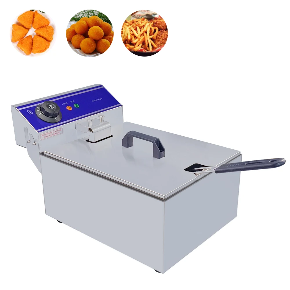 10л электрическая фритюрница из нержавеющей стали термостат управление