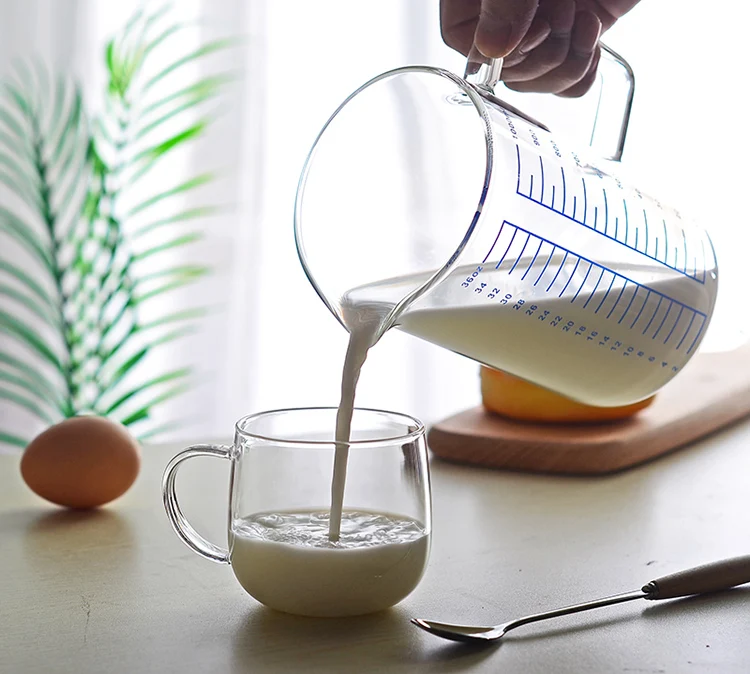 Стеклянная мерная чашка молочный кувшин для сливок сока чай эспрессо кофейная