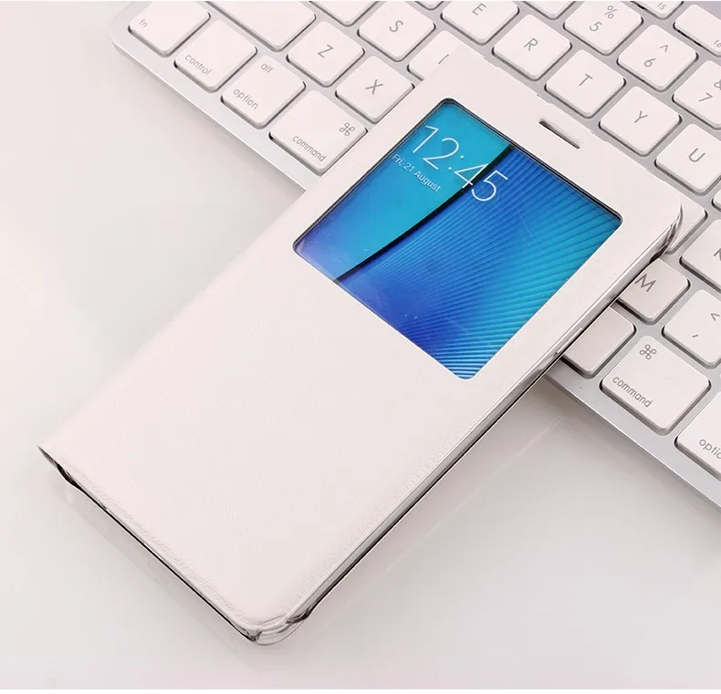 Чехол-кошелек с откидной крышкой для Galaxy Note 8 S8+ S8 Plus, роскошный смарт-чехол с открытым окошком из искусственной кожи чехол для samsung Galaxy S7 Edge S6 Plus - Цвет: White