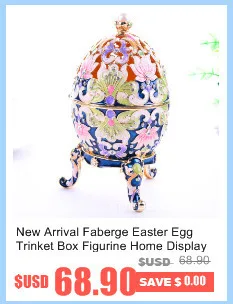 Русские faberge фиолетовые украшения для яиц расписанные коробки на подставке набор с эмалью и кристаллами для украшения дома