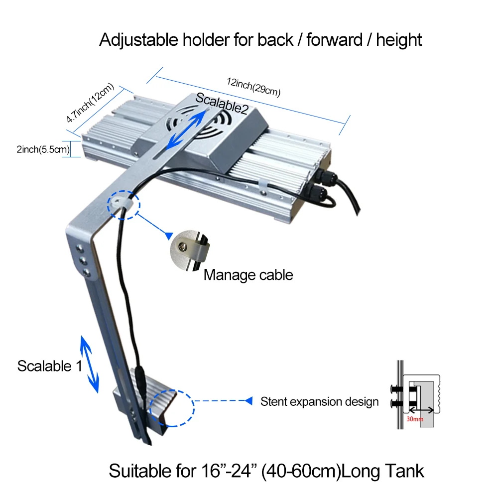 PopBloom светодиодный светильник для аквариума в соленой воде с регулируемой