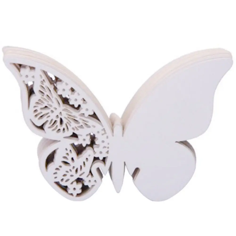 50 шт. Бабочка бокал для вина место чашки карты Свадебная вечеринка Рождество имя