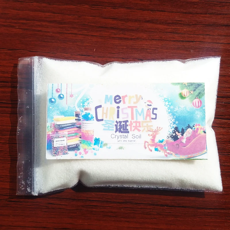 25 г/пакет кристалл почвы гидрогель Рождество Поддельные Волшебный миг снег