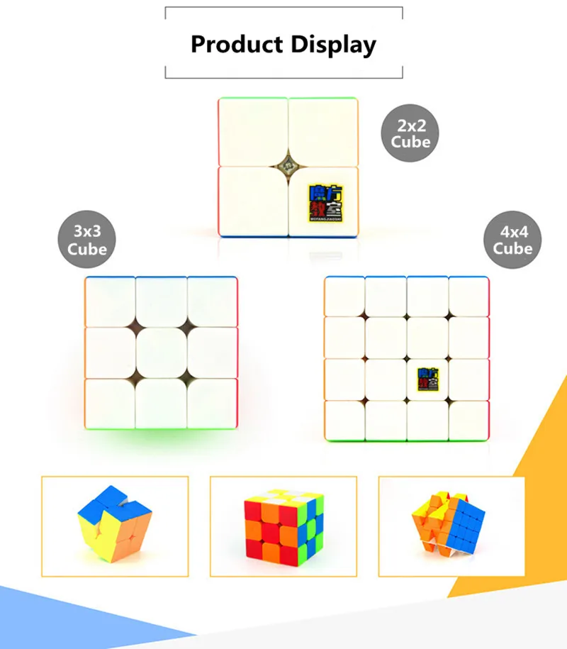 2x2x2 3x3x3 4x4x4 Cube 3 pieces Set Magic Cube Gift MF2 MF3 MF4 Cube Toys Magic Cube Box Set Professional Gift for children