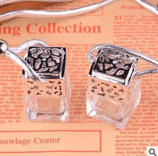 

100pcs 6ML square bottle with gold or silver cover/ square perfume bottle glass 6ml ,6ml square gift car linked empty bottle