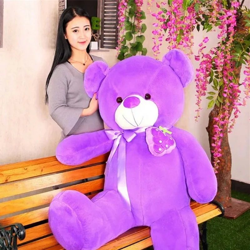 Гигантский плюшевый медведь фиолетовый Губка Боб kawaii Плюшевые Детские игрушки в