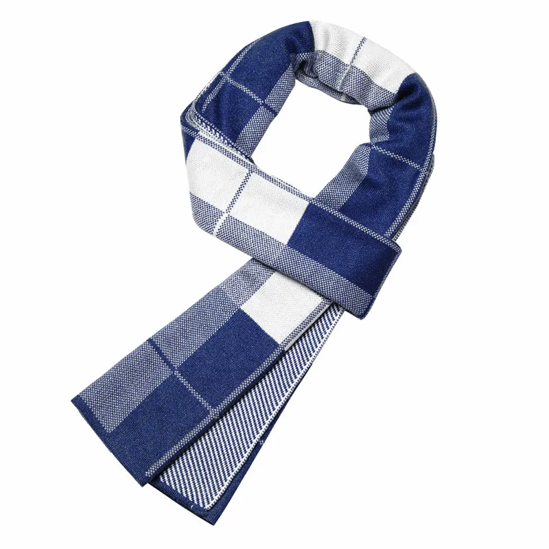 Autumn and Winter Men Scarf Warm Thick Plaid Long Section Collar Young Students Wild