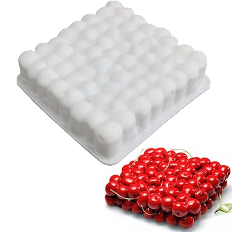 

INS Hot Silicone 2 Layers 3D Cherry Shape Cake Mold For Baking Mousse Chocolate Sponge Moulds Pans Cake Decorating Tools