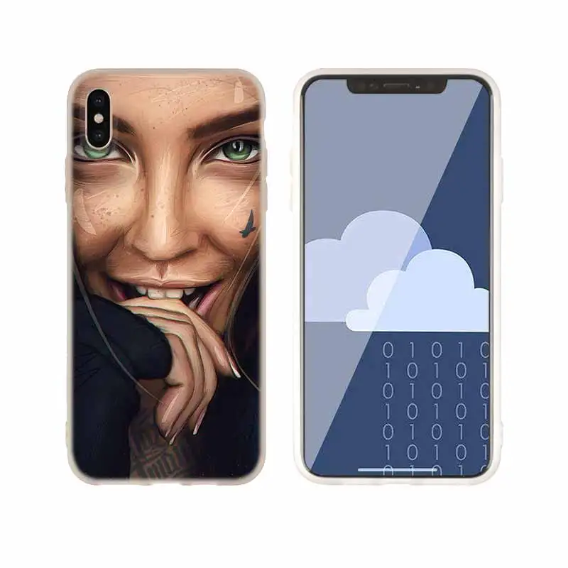 as the picture 03 Чехол для телефона s, силиконовый мягкий чехол для iPhone 11 Pro X XS Max XR 6 6S 7 8 Plus 5 4S SE, сексуальный чехол с татуировкой для девушек, классный чехол Xi - Цвет: as the picture 03