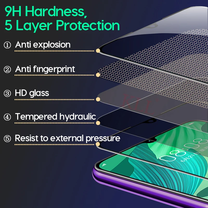 9 H полное покрытие из закаленного стекла для huawei Nova 5 5i 4e 4 3i 3 протектор экрана Y9 Prime