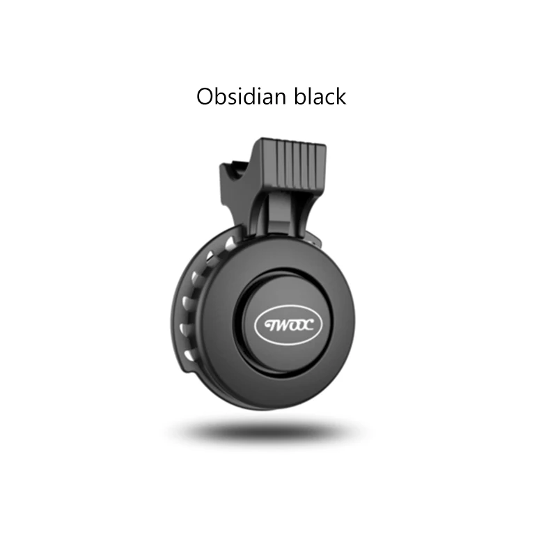 black TWOOC, невидимый велосипедный звонок, USB, электрический велосипедный рог, тембр, велосипедный руль, сигнализация, громкий Рог, кольцо, звонок, 120 дБ - Цвет: black