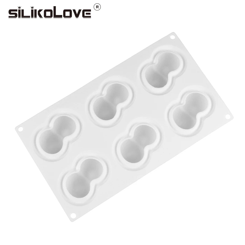 SILIKOLOVE, новинка, французская силиконовая форма для муссов и десертов, для торта, 6 форм, соединенные вишни, силиконовые формы, искусственные фрукты, для украшения торта