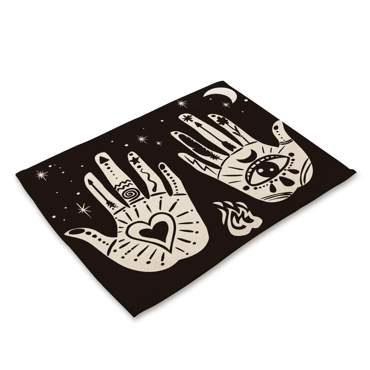 Indian Buddha Pattern Table Mat Rectangle Linen Place Mats for Dining Kitchen Accessories Decoration | Дом и сад