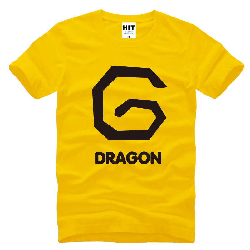 Брендовая мужская футболка с принтом BIGBANG BB GD G-dragon модная 2015 хлопковая коротким
