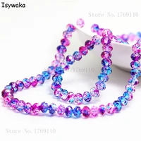 isywaka fashion 4x6mm 50pcs rondelle austria faceted crystal glass beads loose spacer round beads for jewelry making no 06r6