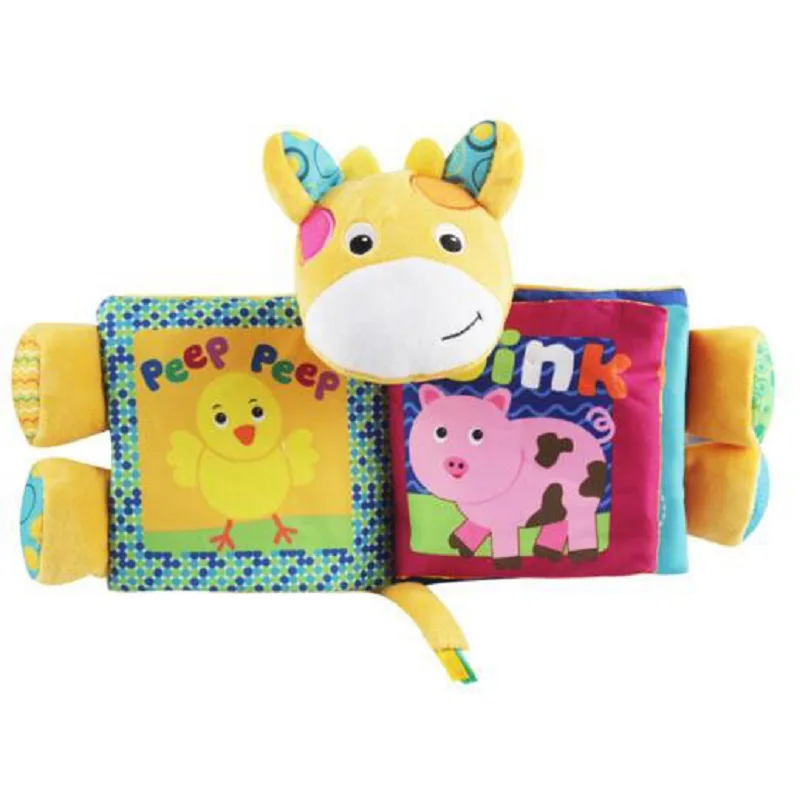 Милый Ослик ребенок мягкая ранняя учебная книга игрушки мультфильм картина для