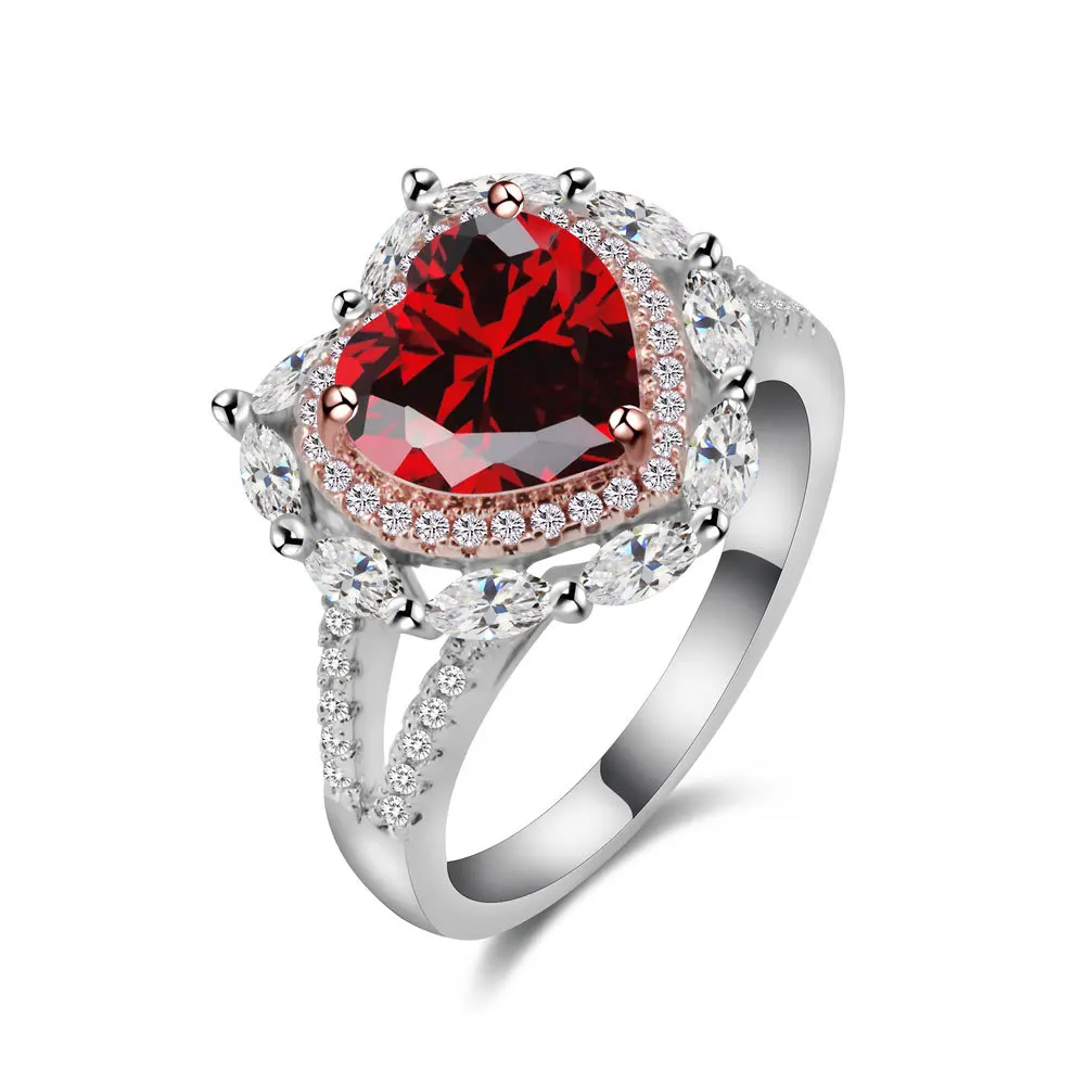 Аметистовый драгоценный камень в виде сердца из серебра 925 пробы | Украшения и