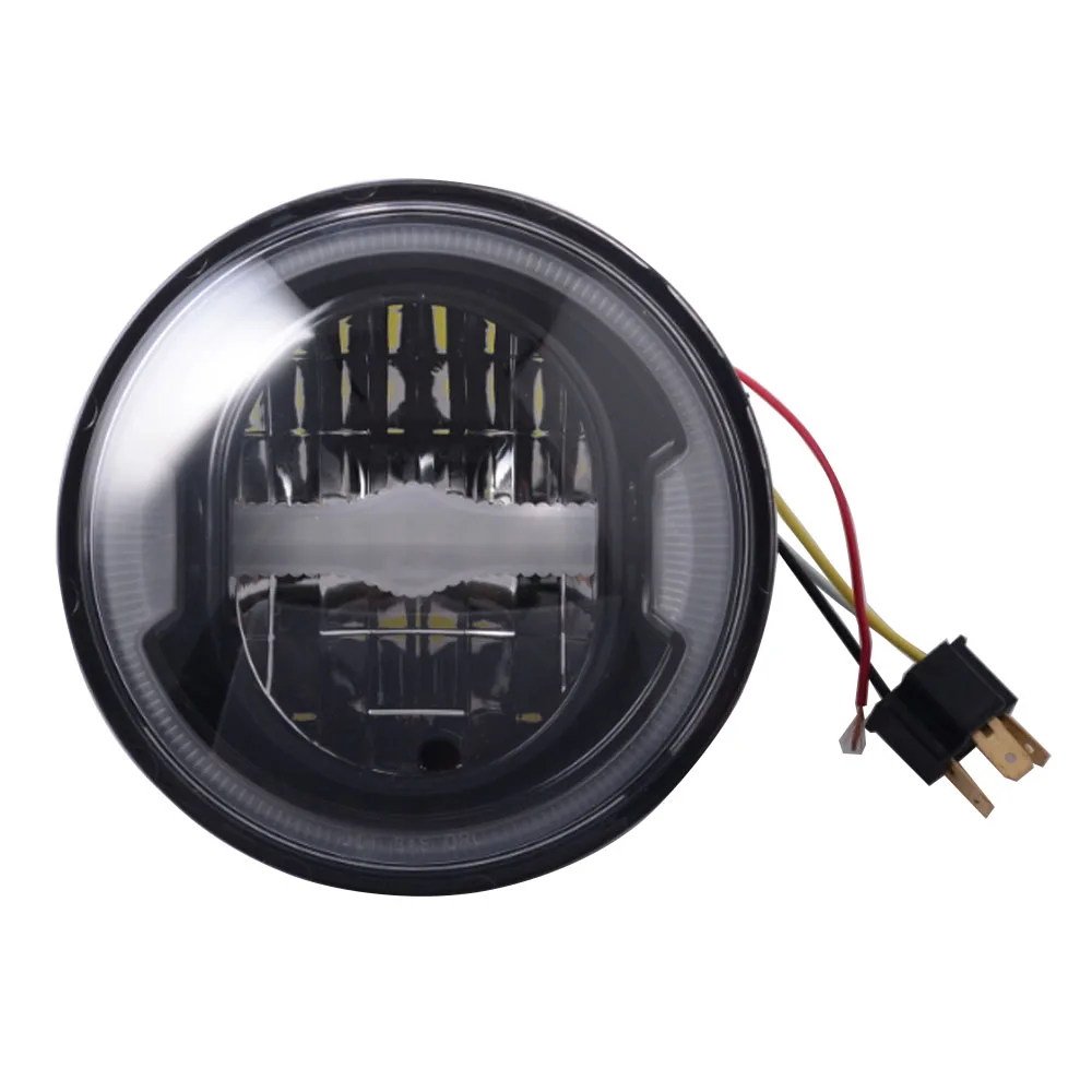 5 75 дюймов светодиодный мотоциклетный головной светильник Halo Белый DRL ангельские