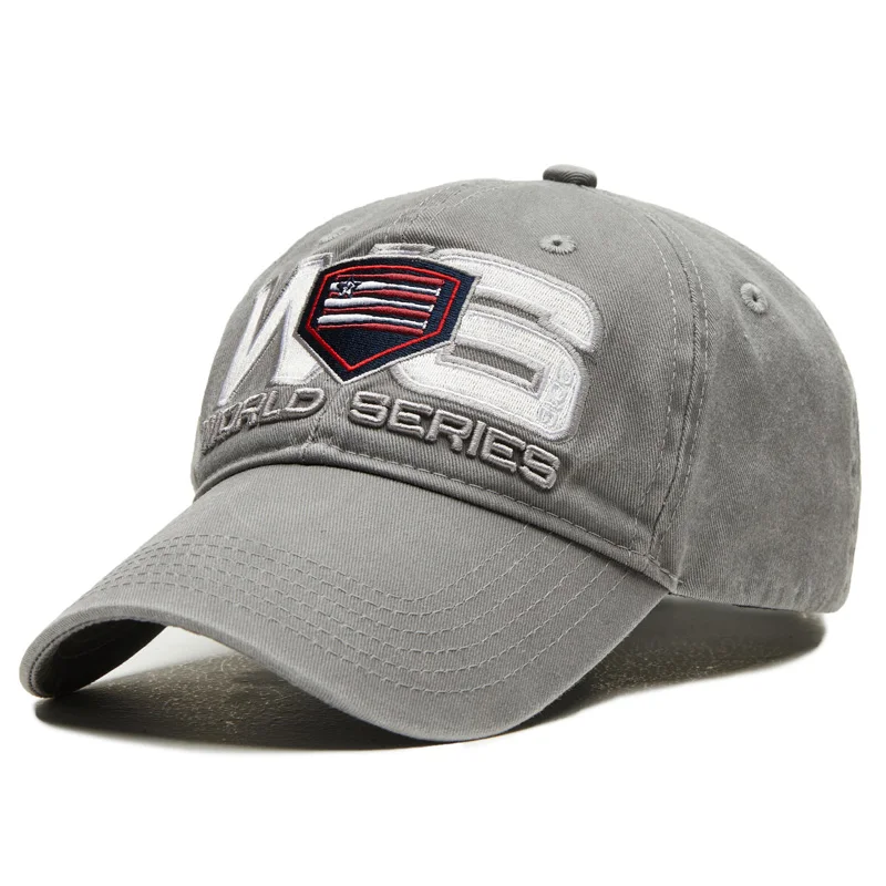 Бейсбольная бейсболка серии bones Snapback для мужчин, шапка для папы, чистый хлопок, процесс стирки, регулируемый размер 56-60 см - Цвет: Gray