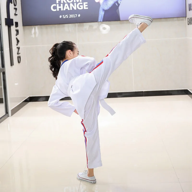 Детская спортивная одежда для тхэквондо детская форма каратэ костюмы маленьких