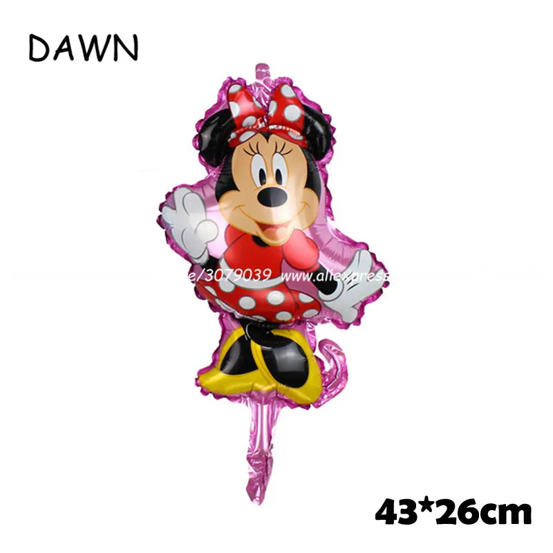minnie mini 112 см гигантский Микки Минни Маус мультяшный воздушный шар из фольги на день рождения воздушный шар детские украшения на день рождения классические игрушки подарок - Цвет: minnie mini