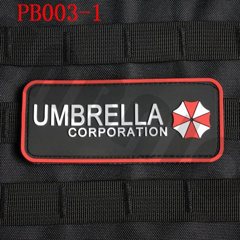 3D PVC patch Biohazard Umbrella Corporation U.B.C.S Rubber patch - Цвет: PB003