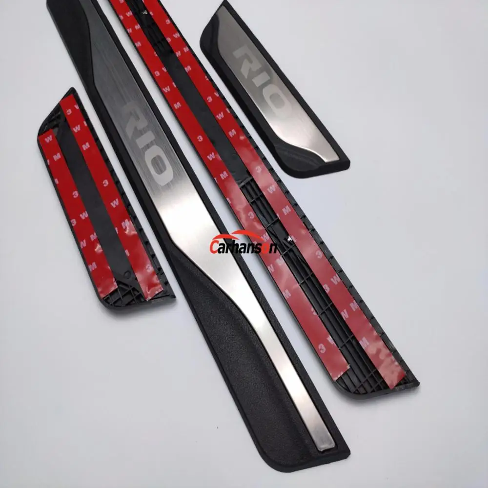 Защитная Накладка на порог для Kia Rio 3 4 Стайлинг автомобиля аксессуары педали