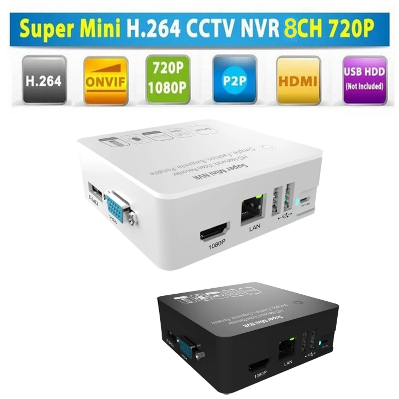 Сетевой видеорегистратор 4 канала Super Mini 1080P NVR с ONVIF и 15 кратным цифровым зумом