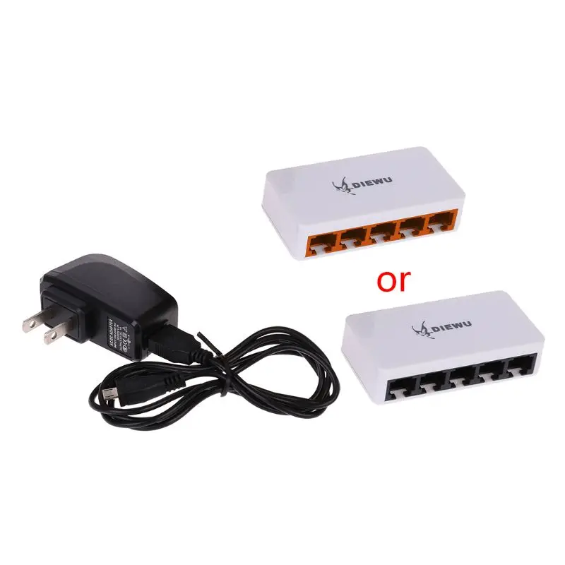 5 Порты Fast Ethernet RJ45 10/100 Мбит сетевой коммутатор концентратор