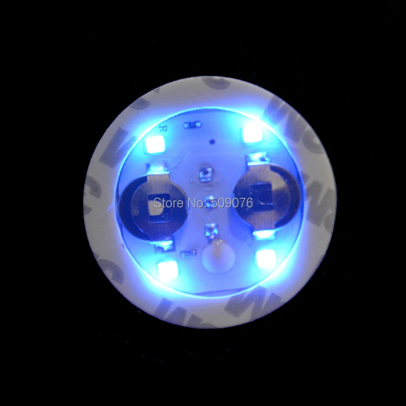 blue light 24 шт./лот, 5 см светодиодный стикер, бутылка для питья, коктейльный бар, используется светодиодный мини-подстаканник, светодиодный подстаканник, подарок - Цвет: blue light
