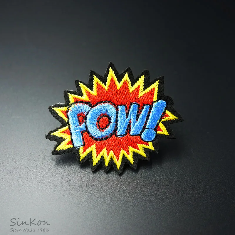 Размер POW: 4,5x5,5 см железная нашивка вышитая аппликация швейная одежда наклейки одежда аксессуары значки