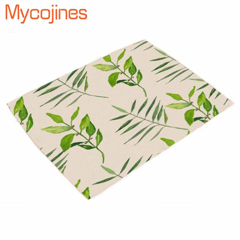 Салфетка для стола с зелеными растениями принадлежности свадебной вечеринки