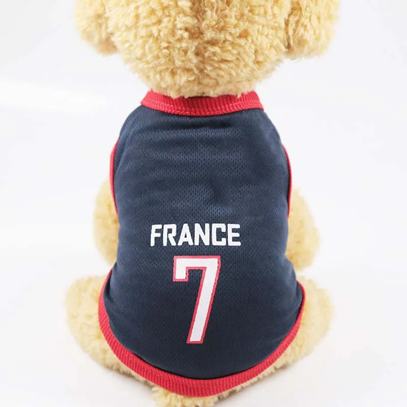 Одежда для собак с принтом футбольного матча костюм Спортивная футболка