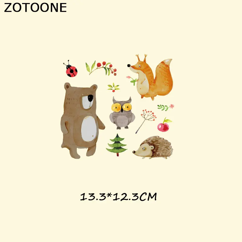 ZOTOONE Тигр собака термопластыри для одежды вышивка аппликация Сделай Сам теплопередача для одежды детские наклейки - Цвет: 46