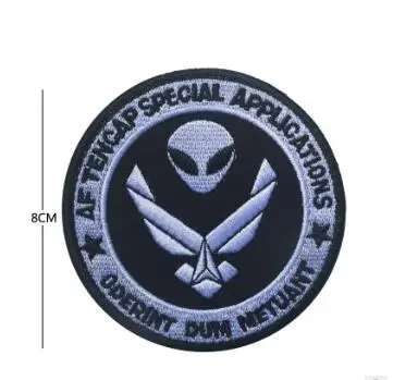 Новинка/Вышитая Военная серия вееров/дьявол/ковбойша/летная испытательная эскадрилья/нарукавная нашивка, большая часть для боевого духа - Цвет: 2