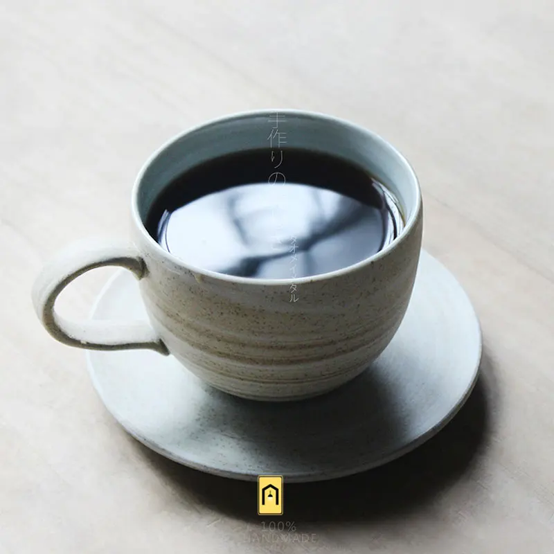 Оригинальные керамические чашки ручной работы Zakka в японском стиле блюдце