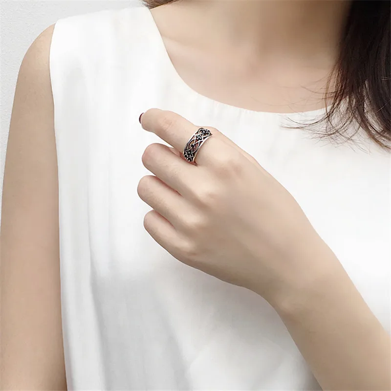 MOLIAM винтажное открытое регулируемое кольцо свободный размер женское 100%