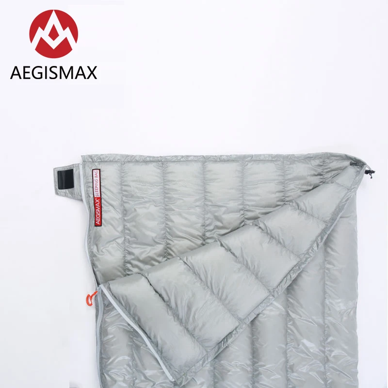 AEGISMAX Открытый Кемпинг E серии Пешие прогулки белый гусиный пух конверт Тип трехсезонный взрослый нейлоновый спальный мешок