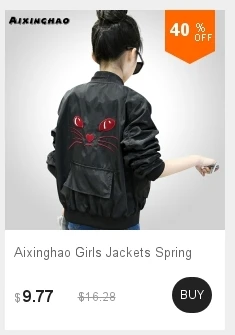 Aixinghao/джинсовые куртки для девочек весенние пальто и Верхняя одежда для мальчиков, куртки для девочек детская одежда с длинными рукавами для подростков 6, 8, 10, 12 лет
