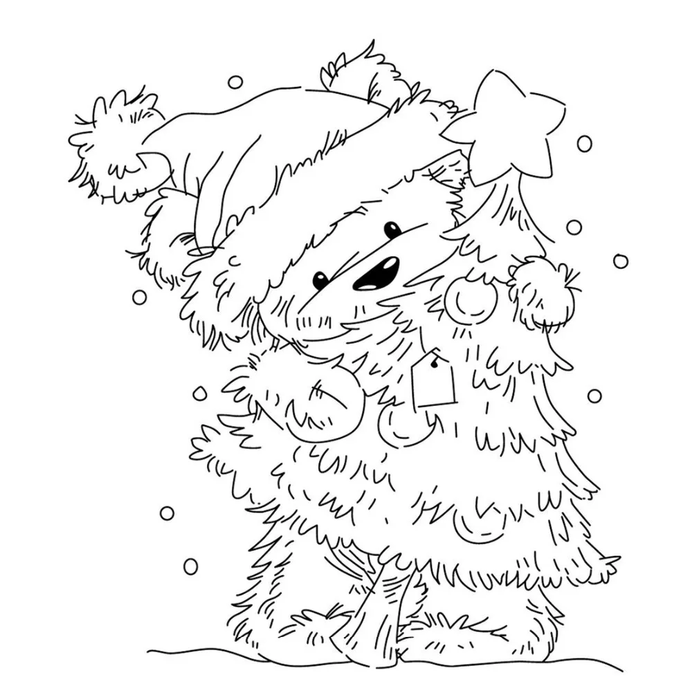 Медведь чистый штамп для скрапбукинга Прозрачная силиконовая резина DIY