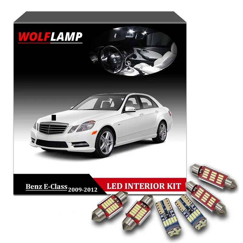 Wolflamp 21 шт. фонасветильник для интерьера автомобиля Mercedes Benz E Class 2009 2012 годов лампа