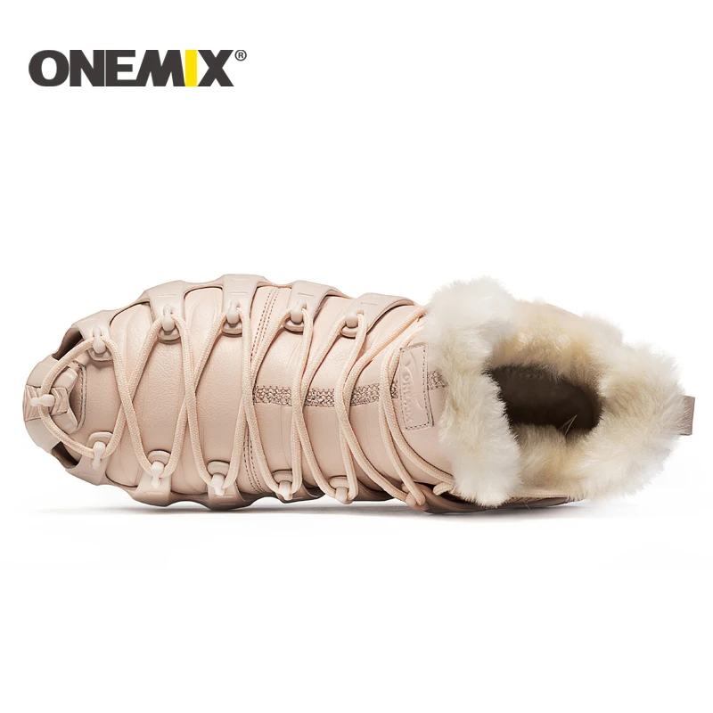 Мужские зимние кроссовки Onemix обувь для бега женщин Уличная треккинга
