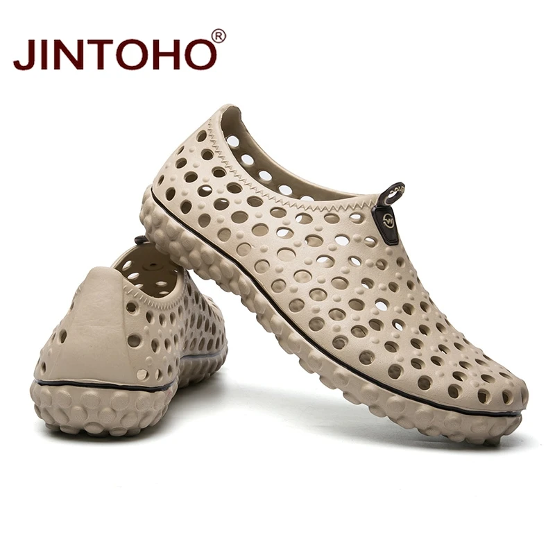 Сандалии JINTOHO мужские для пляжа и воды дышащие босоножки без застежки