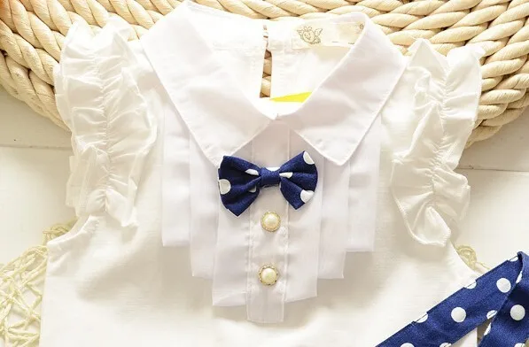 Модные комплекты летней одежды для маленьких девочек Детские повседневные топы +