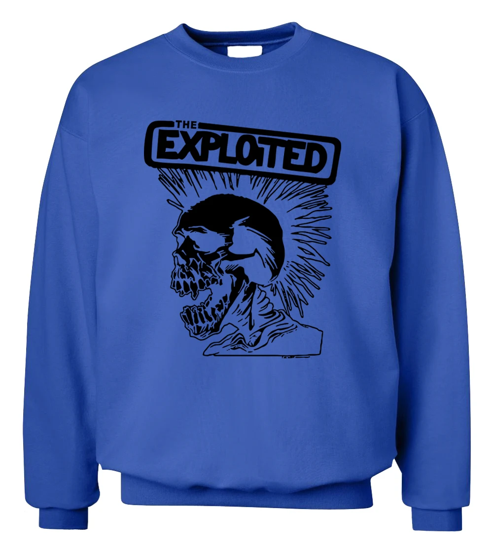 Панк Рок The exploited Swag череп мужская Толстовка Осень Зима новые модные толстовки крутая уличная одежда в стиле хип-хоп