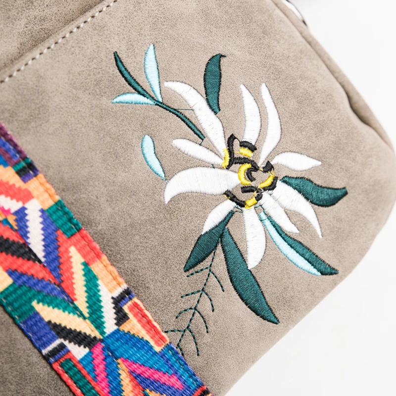 Кожаные сумки с вышивкой высокое качество женские вместительные Сумки на одно