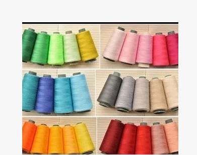 Швейная нить на конусе 40/2 высокоскоростная полиэфирная оптовая продажа 55 цветов