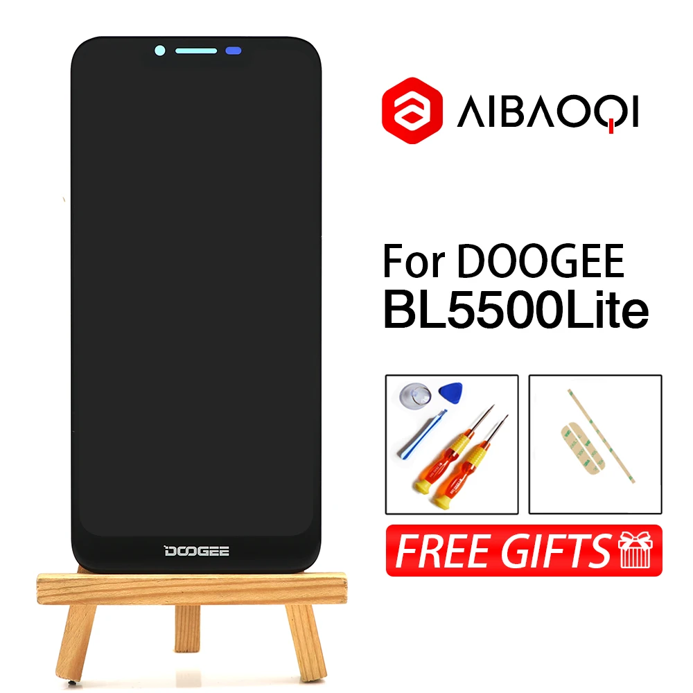 AiBaoQi, 6,19 дюймовый сенсорный экран+ 1500x720 ЖК-дисплей в сборе, замена для телефона Doogee BL5500 Lite Android 8,1