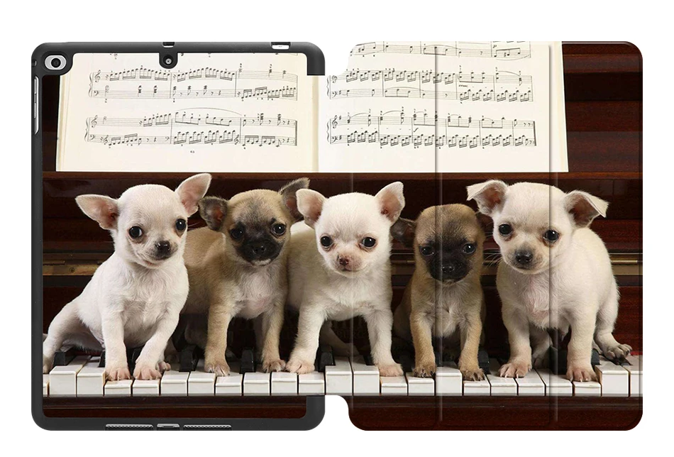 Чехол с милой собачкой для iPad 9,", мягкий чехол из ТПУ с откидной крышкой и подставкой для Apple iPad Air 1 2, тонкий чехол для планшета с функцией автоматического сна/пробуждения