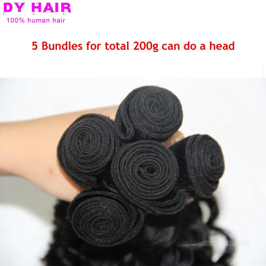 Unprocessed Virgin Jerry Loose Deep Wave Hair With Closure 5 Bundles Curly hair extension with closure |